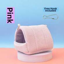 New Corduroy Plushie Parrot Nest Hanging Tent Design Cotton Bird Hut Multi-Size Soft Hamster Hammock Small Pets Use - A - View 20