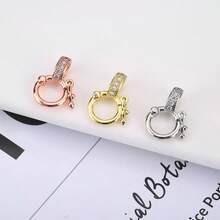 1pc 14K Gold Plated Versatile Pendant Clasp, Handmade Jewelry DIY Pearl Pendant Clasp Accessory - Multicolor - View 7