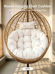 Modern Nordic Style Rocking Chair Cushion/Hanging Chair Cushion/Swing Cushion - UV Resistant, Comfortable Fabric, Multiple Colors Available, Suitable For Various Scenes, Machine Washable Polyester With Zipper, Comfortable Outdoor Cushion (Chair Not Included), Garden Chair Cushion - A - View 22