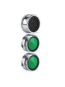 Silver Water-Saving Faucet Aerator, M24 Thread Bathroom Faucet Aerator, Replaceable Filter Mixed Nozzle, Suitable For Kitchen Sink, Plastic Plated - Aerator - View 11