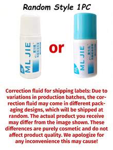 1pc Thermal Paper Eraser Liquid, Thermal Paper Correction Fluid, Express Waybill Eraser Liquid, Logistics Label Eraser Liquid, Express Waybill Personal Information Eraser, Address Information Cover, Portable, Suitable For Home And Office - A - View 9