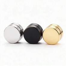 Unisex Magnetic Men's Earrings Punk Hip Hop Style Hypoallergenic Non-Pierced Studs Fashion Jewelry Best Gift - Multicolor - View 1
