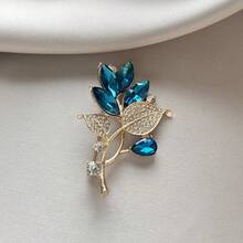 1pc Elegant Zinc Alloy Flower Brooch, Suitable For Spring, Summer, Autumn, Winter And Daily Wear - Gold - View 7