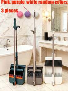 Household Broom And Dustpan, Long Handle Floor Cleaning Broom And Dustpan With Comb Teeth (For Removing Dust And Debris); Suitable For Home, Kitchen, Living Area And Office Use; (Air Freshener Also Available) - C - View 15