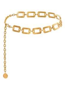 Women's Gold Waist Chain Belt, Adjustable Asymmetrical Metal Chain Body Chain, Plus Size Waterproof Non-Fading Holiday Waist Belt, Suitable For Halloween And Valentine's Day - Gold - View 14