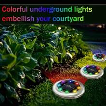2pcs Solar Powered Garden Ground Lights, Available In Warm White, Cool White, And Colorful Styles, Each Light Is Fixed Solid Color, Light Effects Cannot Be Switched. Solar Energy Absorbs Sunlight During The Day And Automatically Lights Up At Night, Durable Shell With Ground Stake, Easy To Install Without Wiring. Weather-Resistant And Anti-Aging, Stable Operation In Sun And Rain Environments. - Solar Ground Lights - View 7
