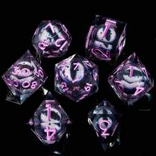 7pcs Rotating Resin Eyeball Dice, Suitable For Role-Playing Games, MTG Tabletop Games, Role-Playing Dice Games, Christmas, Halloween, Thanksgiving, Birthday Party Offer - Multicolor - View 6