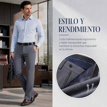 Men Suit Pants - Light Grey - View 4