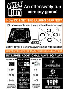 Quick And Dirty 成人派對卡牌遊戲組，趣味社交桌上遊戲，適合聖誕節、遊戲派對，社交活動理想禮物，適合聚會的娛樂團體遊戲 - 彩色 - 查看 4