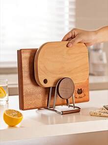1/2pcs Multi-Functional Kitchen Storage Rack, Can Hold Pot Lids, Spoons, Spatulas And Other Kitchen Utensils, Pot Lid Storage Rack, Plate Storage Rack, Kitchen Utensil Storage Rack, Suitable For Cabinets And Countertops, With Non-Slip Base, Non-Slip And Oil-Resistant Easy To Clean, Keeps Countertop Dry, Kitchen Supplies, Decor, Home Essentials - Multicolor - View 1