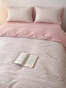 3pcs 100% Polyester Ins Style Nordic Minimalist Striped AB Design Duvet Set 2 Pillowcases + 1 Duvet Cover Set Combination (No Bed Sheet) All Season Bedroom Use - Multicolor - View 4