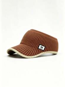1pc New Autumn/Winter Open Top Knit Cap With Ponytail Hole, Duck Bill Hat, Unisex, Fashionable Versatile For Daily Wear And Outings - Multicolor - View 15