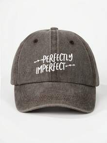 1pc Y2K Ski Hat Unisex Embroidered PERFECTLYS Washed Baseball Cap Suitable For Daily Outdoor Travel Sun Protection - Baseball Cap - View 21