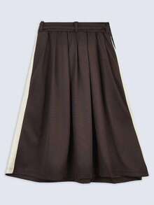 Puma Women's Embroidered Drawstring Waist Layered Waistband Sports Skirt - Chocolate Brown - View 3