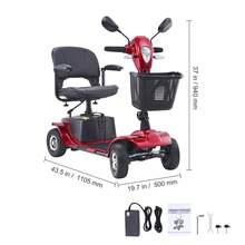 Mobility Scooter - Red - View 10