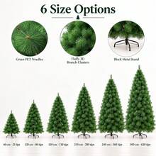 Christmas Ree 60/90cm/ 2m/1.5m/ 1.8m/ 2.1m/2.4m Simulated Pine Needle Ree Young - Green - View 7