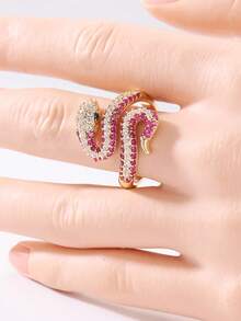 YOYO Gothic Snake Ring, Suitable For Daily Wear, Parties And Halloween - Gold - View 7