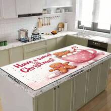 1件裝聖誕系列粉色熱可可薑餅人圖案印花咖啡吧墊,排水墊,咖啡機軟底矽藻土排水墊,軟橡膠排水墊,超吸水耐磨洗碗碟瀝水墊,適用於檯面、餐廳廚房桌墊、露台餐桌裝飾,居家廚房用品,檯面裝飾墊 - 彩色 - 查看 17