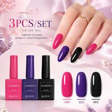 3pcs 15ml Gel Nail Polish Set, Matching Color Bottles, Glossy 3 Color Gel For Women, DIY Nail Art & Home Manicure, Spring Summer Fall Winter Nails, All-Season Nail Color Collection For Daily Use, At-Home Manicure And Nail Styling - Multicolor - View 40