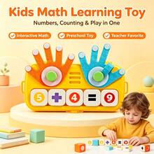 Children's Creative Finger Counting Number Blocks Toy, Toddler Fun Addition And Subtraction Arithmetic Learning Teaching Aid, Exercise Finger Flexibility Interactive Math Enlightenment, Suitable For Home Classroom Parent-Child Play, 3 Years And Above Boys And Girls Holiday Birthday Gift - Multicolor - View 5