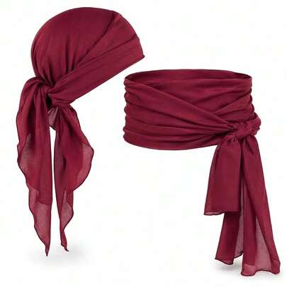 Halloween Pirate Accessories Costume Bandana Headscarf For Men