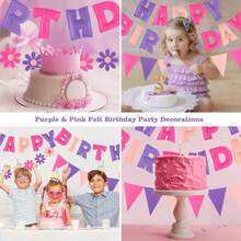 This Handmade "Happy Birthday" Felt Banner Is Reusable And Comes Pre-Strung With Colorful Letters, Decorative Balls, And Tassels-No Electricity Required; Its Playful Font And Natural Decorative Ball Design Make It Perfect For Party And Birthday Decorations, As Well As Christmas And Holiday Decor. - View 8