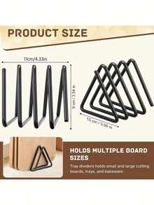 1pc Desktop Cutting Board Storage Rack, Metal Cutting Board Organizer, Kitchen Vertical Cutting Board Stand - Cutting Board Rack - View 5