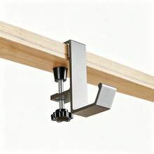 No-Drill Desktop Hook, Heavy-Duty Metal Clamp-Style Hanging Rack, Suitable For Office And Home Storage, Adjustable Screw-Fixing Bracket - Hook - View 7