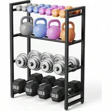 3 Tier Dumbbell Rack, Weight Rack For Home Gym - Multicolor - View 1
