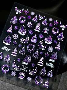 Christmas-Themed Stickers Featuring Snowflakes, Christmas Trees, Stars, And Bows For Decorating Journals DIY Stickers Suitable For Stationery And Office Supplies - A - View 4