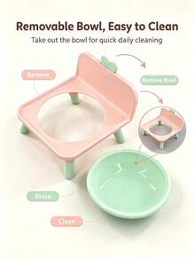 Cat Bowl Dog Bowl Macaron Color Elevated Bowl Pet Feeding Bowl Water Bowl Snack Bowl Suitable For Small And Medium Dogs - Multicolor - View 4