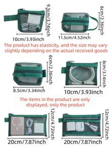 6pcs Transparent Mesh Storage Bags, Multi-Purpose Baby Room Organizer, Suitable For Socks, Small Toys, Hair Accessories, Underwear - Multicolor - View 3