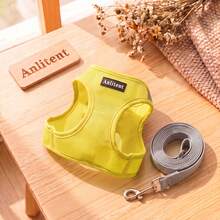 DomKim Anti-Pull Reflective Dog Harness And Leash Set, Escape-Proof Cat Harness With 1.5m Leash, Adjustable Breathable Mesh Pet Vest, Night Reflective Strip, Suitable For Small Dogs, Medium Dogs And Cats Outdoor Walking - Yellow - View 15