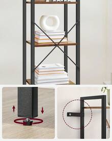 Bookcase - Rustic Brown + Ink Black - View 2