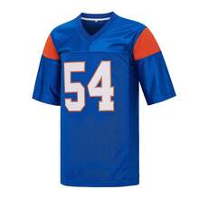 Thad Castle #54 Blue Mountain State 電影刺繡美式足球球衣,Mountain State 電影主題周邊網眼美式足球制服 - 藍色 - 查看 3