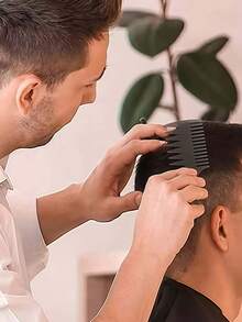 2 chiếc lược chải tóc lược xương cá lược tạo kiểu lược nghệ thuật lược vẽ lược chải tóc dầu - màu đen - Xem 4