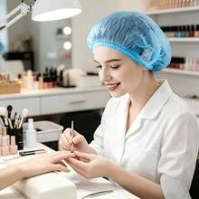 Thickened Disposable Non-Woven Fabric Strip Caps 100/200pcs, High Elasticity Dust-Proof Hair Covers, Suitable For Beauty Salons, Wellness Centers, Outdoor Work, Can Be Used For Home Cleaning, Sleep Hair Care And Daily Use, Multiple Colors Available - Multiple Styles - View 4