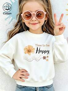 Retro Watercolor Flowers: Uplifting And Positive Children's Hoodie - White - View 10