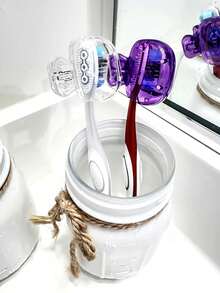 Travel/Home Toothbrush Holder, Portable Travel Toothbrush Dust Cover, Storage Box, Portable Toothbrush Head Protective Sleeve, Bathroom Decor, Toothbrush Protection Device, Portable Travel Toothbrush Head Storage Clip, Halloween, Christmas - Multicolor - View 6