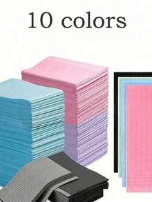 Disposable Pink/Blue Nail Table Mat, Three-Layer Waterproof Foldable Cleaning Pad, Tablecloth, Nail Napkin, Multi-Functional Beauty Tattoo Dental Cleaning Cloth, Waterproof Tablecloth, Nail Tools - Multicolor - View 3