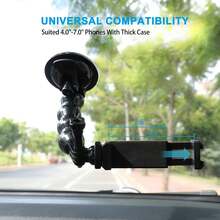 Rotatable Snake-Shaped Universal Suction Cup Phone Car Mount, Car Phone Holder, Navigation Bracket, Multi-Function Car Phone Holder For Sun Visor And Rear Seat, Adjustable Rotating Multi-Function Car Phone Holder, Automatic Rearview Mirror, Seat Clip, 360° Rotating Sun Visor And Rearview Mirror Phone Holder, Suitable For Navigation And Universal Car Accessories, Universal Bracket, Christmas, Halloween - Random Styles - View 4