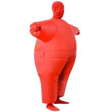 Halloween Christmas Party White & Red Inflatable Costume, Unisex Inflatable Costume, Personalized Holiday Outfit Inflatable Costume, Blower Included, Battery Not Included - Red - View 1