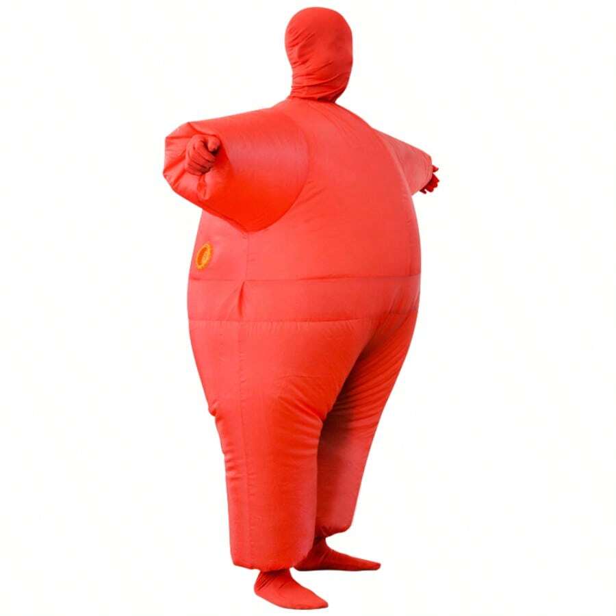 Halloween Christmas Party White & Red Inflatable Costume, Unisex Inflatable Costume, Personalized Holiday Outfit Inflatable Costume, Blower Included, Battery Not Included - Red - View 1
