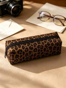 New Brown Patterned Makeup Bag | French Print Travel Organizer | Travel Essentials | Pool Must-Have | Toiletry Bag | Pool Storage Bag | Mother's Day Gift | Teacher's Day Gift | Suitable For Moms, Teachers, Friends And Nurses | Home Essentials | Graduation Gift | Easy To Clean Design | Portable Makeup Bag - Multicolor - View 4