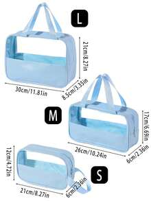 Transparent Travel Toiletry Bag, PVC Makeup Bag, Unisex Travel Toiletry Bag, Cosmetic Storage Bag, Travel Organizer Accessory, Waterproof Large Capacity Design, Suitable For Daily Use, Business Travel - Multicolor - View 9