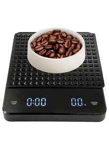 SEAGO LED Smart Pour-Over Coffee Electronic Scale, TYPE-C Fast Charging. Dual Display For Timer And Weight, Four-Corner Anti-Slip Pads, Stable And Non-Slip. 3kg Capacity, 0.1g Precision, Suitable For Pour-Over Coffee, Kitchen Baking, Ingredient Weighing, Multi-Function Food Kitchen Scale - Multicolor - View 11