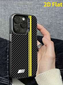 Racing Style Black Minimalist Pattern Fashionable Phone Case Compatible With 17, 16, 15, 14, 13, 12, 11 Pro Max, Plus And Other Series Models, Provides Shockproof Protection, Best Holiday Gift/Birthday Gift/Halloween Event Gift For Family, Friends And Partners - Multicolor - View 4