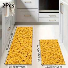 Pasta Print Long Runner Rug, Home Indoor Decoration, Kitchen Long Mat, Entryway Doormat, Hallway Entrance Decor, Bedroom Bedside Rug, Living Room Rug, Laundry Room Mat, Bathroom Bath Mat, Suitable For Apartment, Dorm And Home Daily Decor - Multicolor - View 15