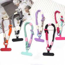 2pcs/Pack Polyester Dopamine Colorblock Camera Keychain Phone Anti-Loss Short Lanyard 16cm, Macaron Multicolor, With Built-In Washer And Hanging Clip, Primarily Used As Phone Wrist Strap, Can Hang Keys, Small Items, Anti-Loss Portable Daily Hanging Accessory - Contrast Color Lanyard - View 7