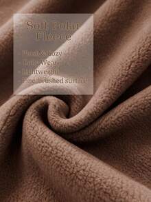 Women's New Plush Fleece Zip-Up Drawstring Waist Casual Sweatshirt, Elegant And Comfortable Sports Winter - Coffee Brown - View 6